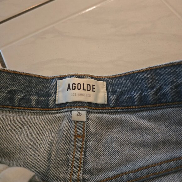 Agolde Criss Cross Jean Shorts 25 - Picture 2 of 4